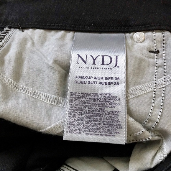 NYDJ NWT Black Marilyn Straight Leg Jeans Women Size 4 - Picture 9 of 10